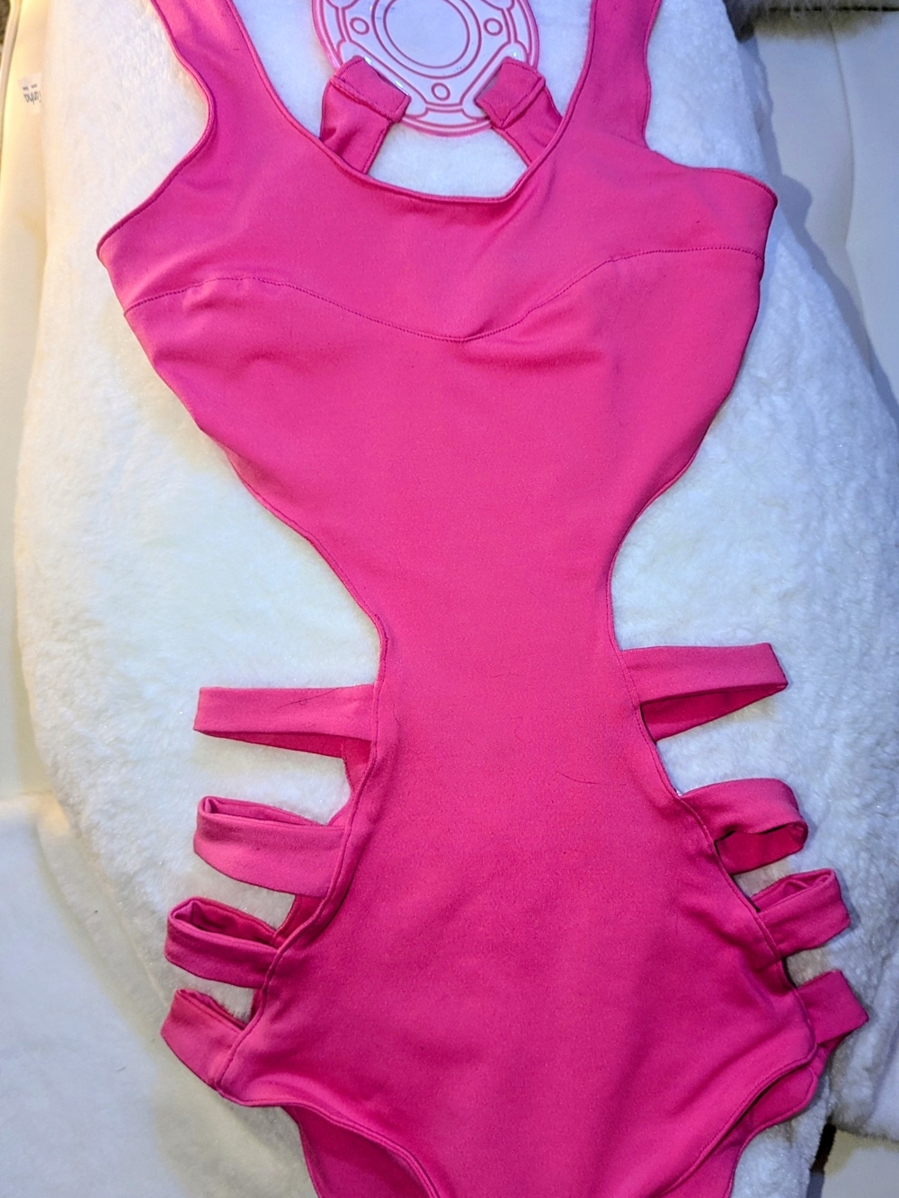 Cyberdog UK Hot Pink Cutout One-Piece Playsuit DISCONTINUED